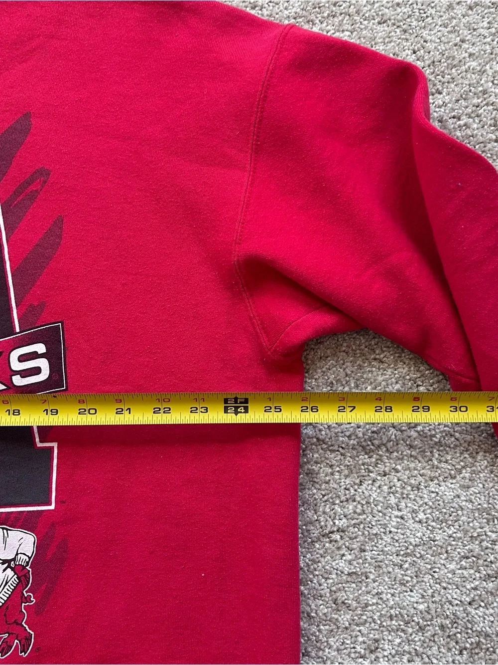Vintage Hanes Arkansas Razorbacks Sweatshirt XXL Red Crewneck UA Made in USA